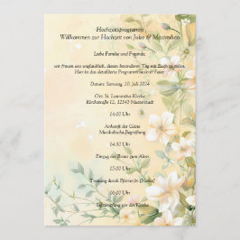 Programa Boda elegante en pastel
