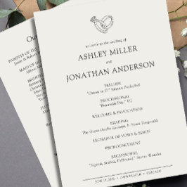 Programa Boda Elegante Moderno y Simple Elements