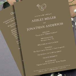 Programa Boda Elegante Moderno y Simple Elements