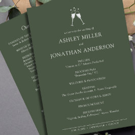 Programa Boda Elegante Moderno y Simple Elements