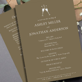 Programa Boda Elegante Moderno y Simple Elements