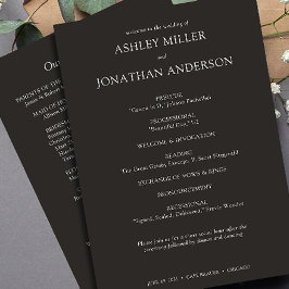 Programa Boda Elegante Moderno y Simple Elements