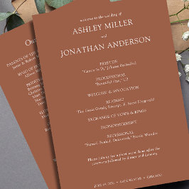 Programa Boda Elegante Moderno y Simple Elements