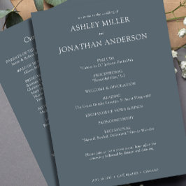 Programa Boda Elegante Moderno y Simple Elements