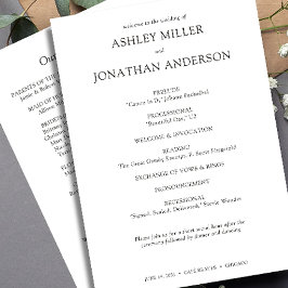 Programa Boda Elegante Moderno y Simple Elements