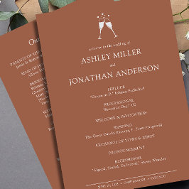 Programa Boda Elegante Moderno y Simple Elements