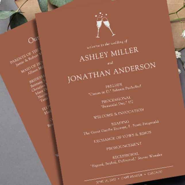 Programa Boda Elegante Moderno y Simple Elements (Subido por el creador)