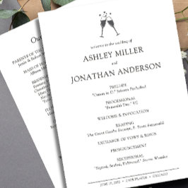 Programa Boda Elegante Moderno y Simple Elements