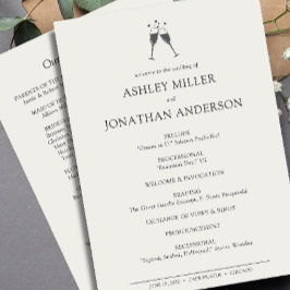 Programa Boda Elegante Moderno y Simple Elements