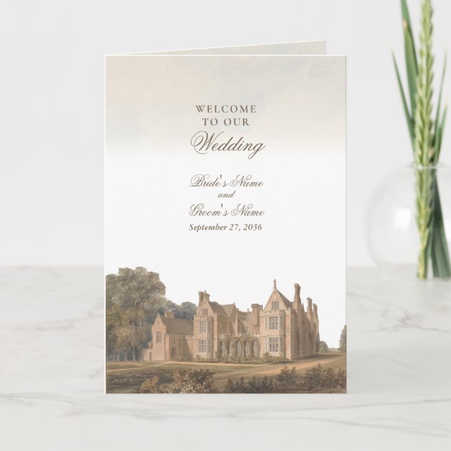 Programa Boda en Villa Chateau Manor Inglés Antiguo (Anverso)