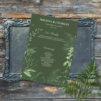Boda esmeralda del follaje verde feroz ruso