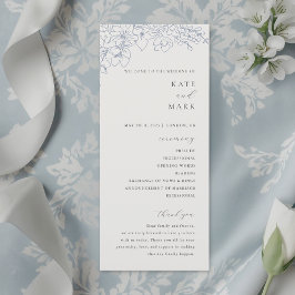 Programa Boda Floral Azul Delicada