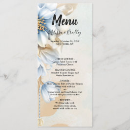 Programa Boda floral azul vintage