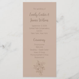 Programa Boda floral beige elegante