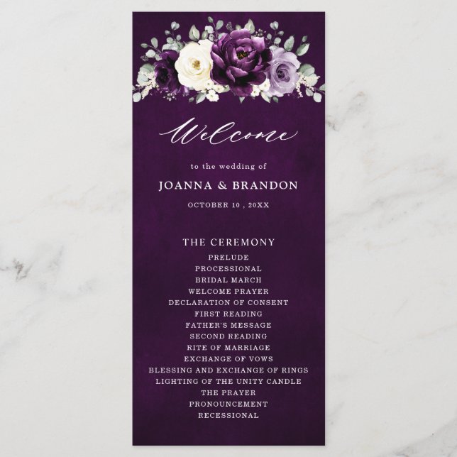 Programa Boda Floral Blanca De Marfil Pr (Anverso)