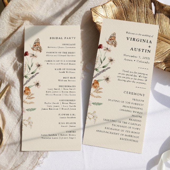 Programa Boda floral boho (Boho Floral Wedding Program
)