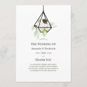 Programa Boda Floral Boho Geométrico Terrarium