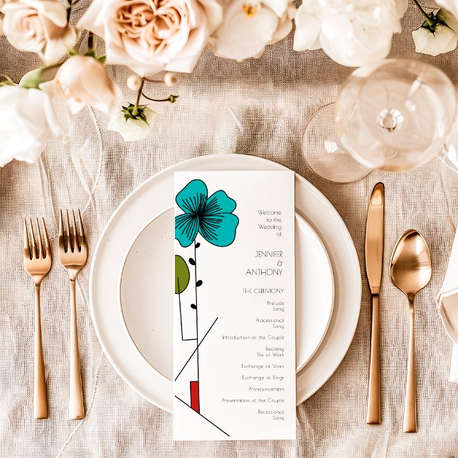 Programa Boda floral contemporáneo Art Noveau (Subido por el creador)