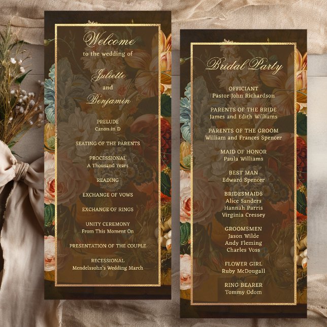 Programa Boda Floral de Arte Fino Elegante (Subido por el creador)