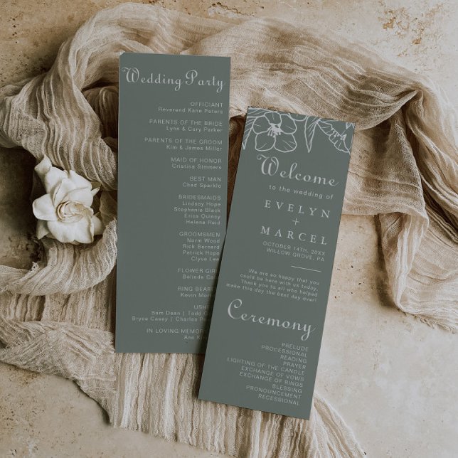 Programa Boda floral de destino verde Boho (Subido por el creador)
