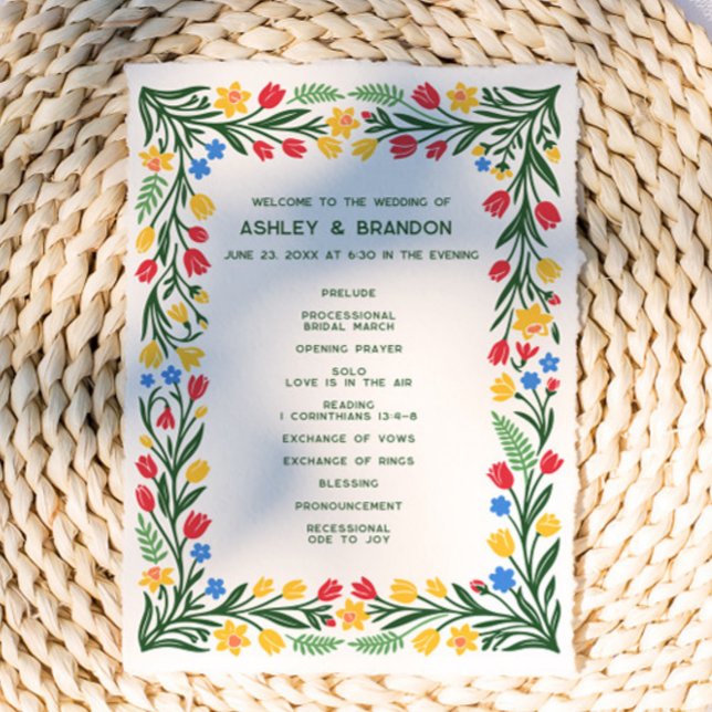 Programa Boda floral de flores silvestres escandinavas colo (Subido por el creador)