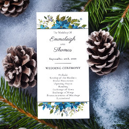 Programa Boda Floral de Poinsettia | Azul turquesa