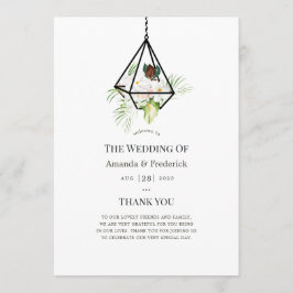 Programa Boda floral de terrario geométrico boho