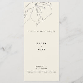 Programa Boda floral Delicado Moderno con cáscara de huevo 