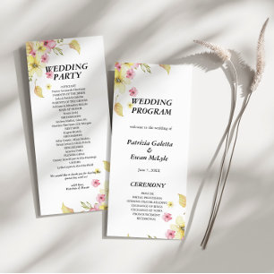 Programa Boda floral elegante de primavera