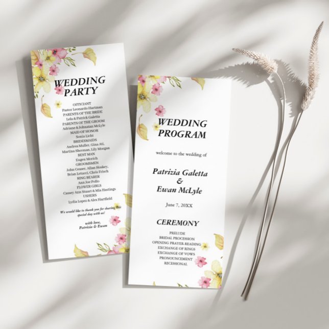 Programa Boda floral elegante de primavera (Subido por el creador)