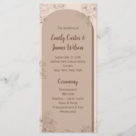 Programa Boda floral elegante en beige