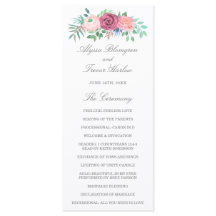 Boda floral elegante rosa azul polvoriento