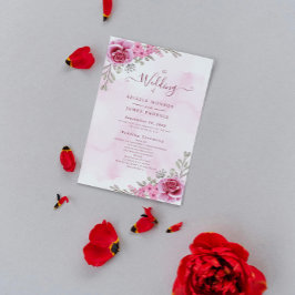 Programa Boda floral Minimalista de oro rosa