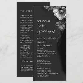 Programa Boda floral negra plateada