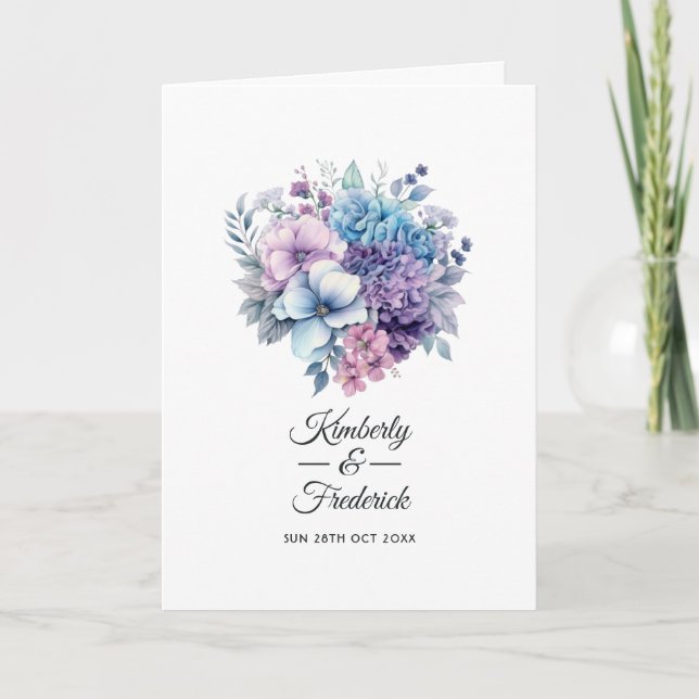 Programa Boda Floral Plata, Icy Blue y Lilac (Anverso)