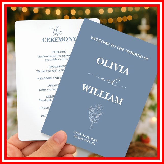 Programa Boda Flores Silvestres Azul Polvo (Subido por el creador)