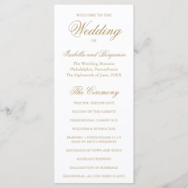 Programa Boda Formal Elegante Oro Tradicional