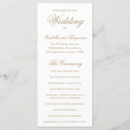 Programa Boda Formal Elegante Oro Tradicional