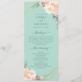Programa Boda Geométrico Mint Green Peach Cream Gold