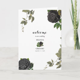 Programa Boda gótico de Halloween Orden blanca de servicio