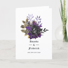 Boda gótico morado negro y oro