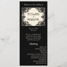 Programa Boda gótico personalizable