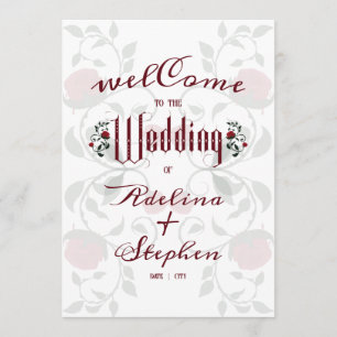 Programa Boda gótico Roses Roses Roses morales orden de ser