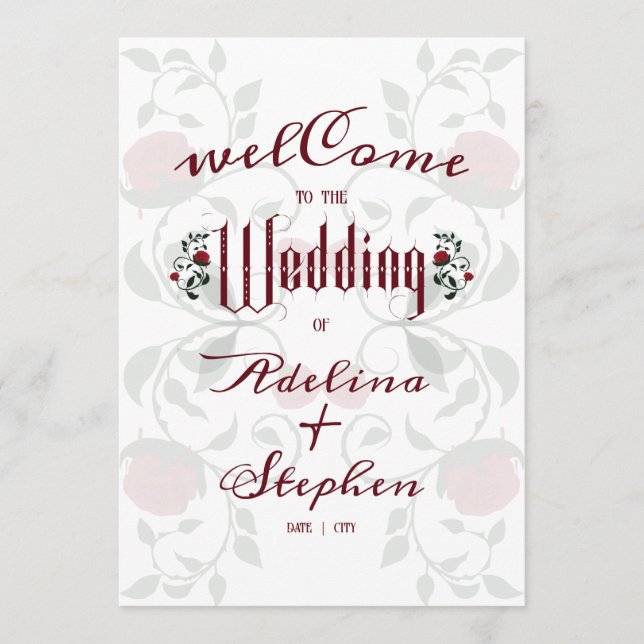 Programa Boda gótico Roses Roses Roses morales orden de ser (Anverso)