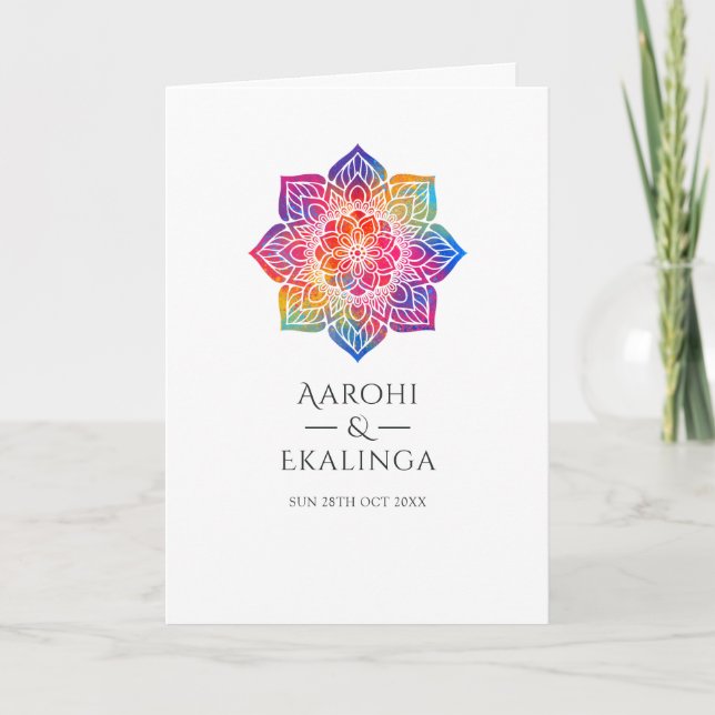 Programa Boda India Mandala Arcoíris (Anverso)