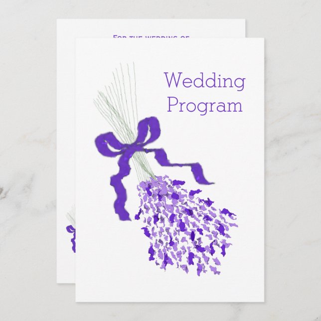 Programa Boda Lavender (Anverso / Reverso)