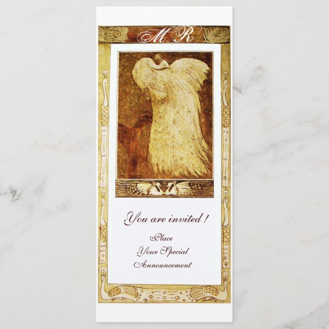 Programa boda LOVE PEACOCK MONOGRAM Brown (Anverso)