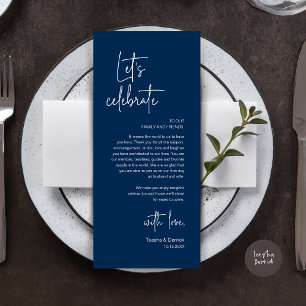 Programa Boda Lugar Configuración de la cena Fiesta Gracias