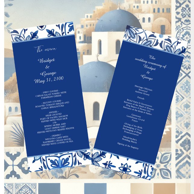 Programa boda Mediterráneo azul grecia (Subido por el creador)
