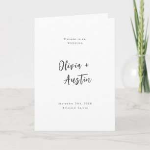 Programa Boda Minimalista de guión de Moda moderna